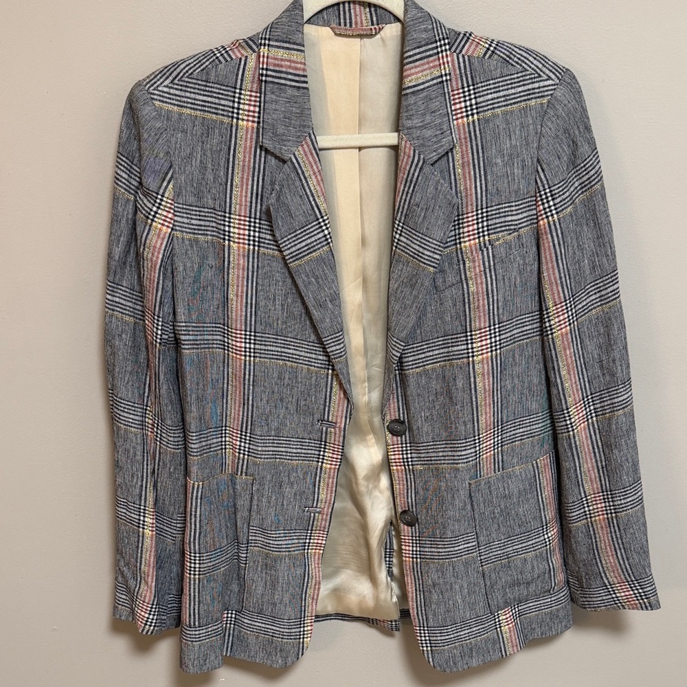 & Other Stories Plaid Blazer Size 4